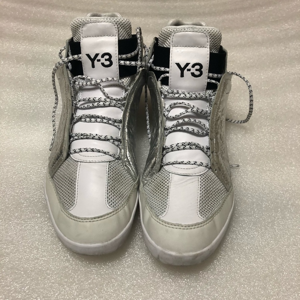 Y-3 white mid sneakers